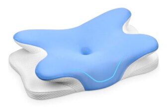 Ehomfory Memory Foam Pillow, Ergonomic, Cooling for Side Sleepers (Blue)