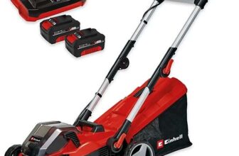 Einhell Cordless Rotary Lawn Mower 34cm 36V Power X-Change Lawnmower PXCGE-CM 36/34-1 With 2 Batteries & Charger – Sold & Shipped by Einhell