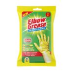 Elbow Grease Rubber Gloves, Cotton-Lined, Large, Non-Slip