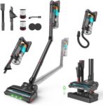Eleckeys Cordless Vacuum Cleaner,650W 55KPa Powerful Suction Lightweight Vacuum Cleaner with 65Mins Runtime,180 Foldable Wand & Charging Base,Self-Standing Stick Vacuum for Hard Floor Carpet Pet Hair