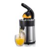 Electric Citrus Juicer with 2 Cones, Stainless Steel, Black