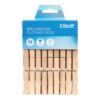 Elliott Hardwood Clothes Pegs with Metal Coil Spring for Firm Grip x36
