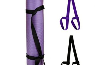 Embhlitfe Yoga Mat Straps, 2-Pack, Adjustable, Black and Purple