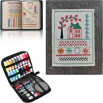 Embroidery Stitch Book Kit, Complete Multi-Colour Sewing Book with All-in-One 86-Piece Tools, Durable Portable Embroidery Sampler Books for Beginners Craft Enthusiasts, Home DIY Sewing
