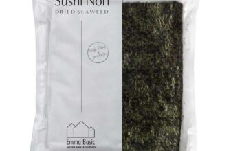 Emma Basic Seaweed Sushi Nori 40 Full Roasted Seaweed Sheets, Young Harvest, High Protein & Fibre, Vegan – S&S £6.09 – Prime Day Deal