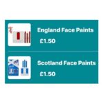 England Or Scotland Face Paints