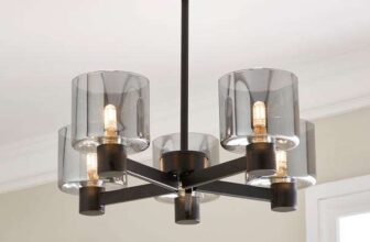 Erin 5 Light Semi Flush Ceiling Light – Various Colours – Free C&C