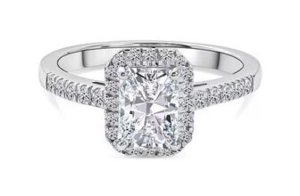 Eternal Sparkle Ring LUXURIANT 1.25 Ct. Lab Grown Diamond Halo Rin
