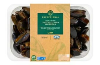 Exceptional by ASDA Rope Grown Live Scottish Mussels 1kg