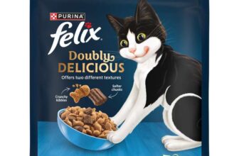 FELIX Doubly Delicious Salmon & Vegetables Dry Cat Food 750g (Pack of 4)