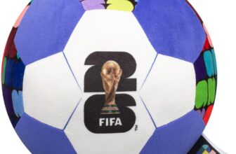 FIFA 9-Inch Purple Plush Football – Soft, Collectible World Cup Plush Toy – Official FIFA Pattern – Ages 3
