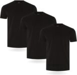 FM London 3/5-Pack Mens T Shirt – Premium Weight T-Shirts for Men with Lightly Fitted Design – Super Soft – Made with 100% Cotton – Stretch Fit for Any Occasion – Durable Comfort Fit