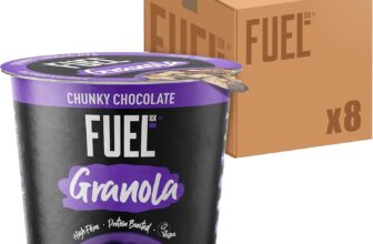 FUEL10K Chocolate Protein Granola Cereal Pot, 70 g (Pack of 8)