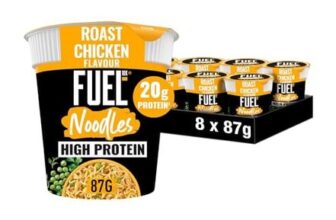 FUEL10K Roast Chicken Instant Noodles Pot, 20g Protein