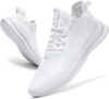 FUJEAK Mens Trainers Shoes Walking Running Gym Slip on Tennis Sneakers Joggers Sport Casual Outdoor Fashion Jogging Shoes Lightweight Breathable Comfortable