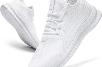 FUJEAK Mens Trainers Shoes Walking Running Gym Slip on Tennis Sneakers Joggers Sport Casual Outdoor Fashion Jogging Shoes Lightweight Breathable Comfortable