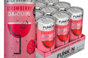 FUNKIN Cocktails Ready to Drink Strawberry Daiquiri Nitro Cocktail Cans 5% ABV Velvety Texture, 200ml, Pack of 12 – Prime Day Deal