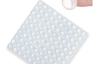 FUZVOL 100pcs Rubber Feet Pads, Self-Adhesive Door Bumpers 9×2.5mm