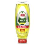 Fairy Max Power Washing Up Liquid Lemon 730ML, Easy and Effortless Cleaning, Even On Your Greasiest Pots and Pans (£2.53 S&S)