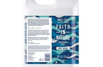 Faith In Nature Natural Fragrance Free Body Wash, Sensitive, Vegan & Cruelty Free, No SLS or Parabens, 5L Refill Pack