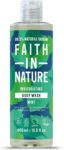 Faith In Nature Natural Mint Body Wash, Invigorating Shower Gel, Vegan & Cruelty Free, No SLS or Parabens, 400m