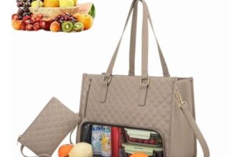 Fanxinzttc Insulated Lunch Tote Bag, 15.6-Inch Work Laptop