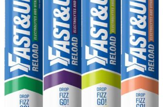 Fast&Up Reload Energising Electrolyte Drink – Variety Pack – 80 Effervescent Hydration Tablets – Added Vitamin C & B12 – Vegan