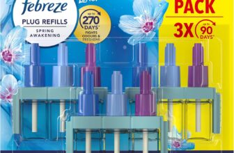 Febreze 3Volution Air Freshener Plug-In Refill, Spring Awakening, 3x20ML, 3 Alternating Scents to Fight Odours