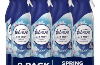 Febreze Air Freshener, Room & Bathroom Spray, Spring Awakening, 8 x 185ml
