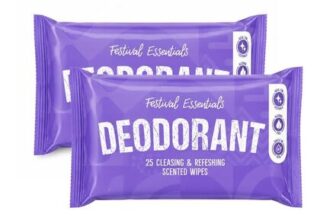 Festival Essentials Deodorant Wipes X2