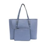 Fiorelli Etta Buckle Tote Bag, Large Capacity, Conflour Blue