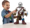 Fisher-Price Imaginext STAR WARS Toy The Mandalorian XXL Figure, 16 Inch Tall Poseable Character with Launcher for Kids Ages 3 Years, HXT20