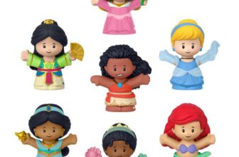 Fisher-Price Little People Disney Princess Toys, Set of 7 Character Figures for Toddler and Preschool Pretend Play