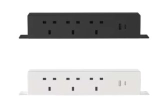 Flexispot PS024 Desk Power Socket with USB Ports (Black / White) W/Code