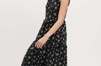 Floral Halter Neck Midi Tiered Dress – Size 16 – Free In Store Collection