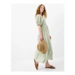 Floral Print Puff Sleeve Maxi Dress Green £25.00 Price Reduced from£50.00