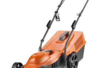 Flymo SimpliMow 320 Wheeled Electric Lawnmower – 1000W Motor, 32cm Cutting Width, 30 Litre Grass Box, Soft Grip Handles