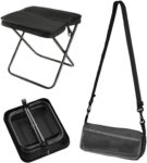 Folding Stool, Portable Camping Stool Foldable Lightweight Camping Stool Mini Outdoor Folding Lazy Chair Collapsible Stool for Camping Fishing Picnic Hiking home (Black)