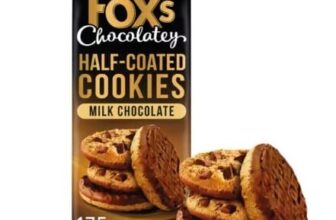 Foxs Chocolatey Biscuits Half Coated Milk Chocolate Cookies 175g