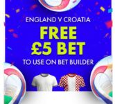 Free £5 Bet Builder England v Croatia (Selected Accounts)