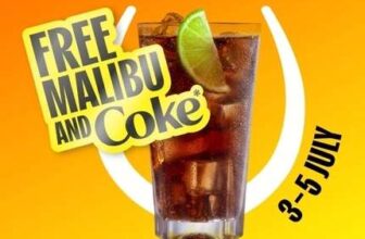 Free Malibu and coke at Hungry Horse if you book a table July 3-5