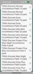 Free pack of Tena Discreet Pads