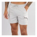 French Connection Mens Combat Swim Shorts Light Grey