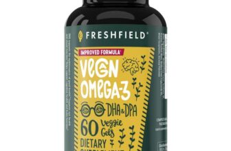 Freshfield Vegan Omega 3, Algae (Algal) Oil, Fish Oil Free, DHA, 60 Pack – £12.59 / £11.89 S&S (Prime Deal) by Freshfield Naturals / FBA