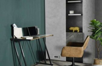 FurnitureR Computer Desk Black Metal Frame Writing Table