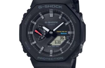 G-Shock Casio Gents 2100 Series Solar Black Resin Strap Watch