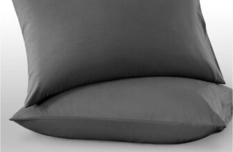 GC GAVENO CAVAILIA Microfiber Pillow Cases 2 Pack – Plain Dyed Housewife Pillowcases – Charcoal – (74×48 cm)