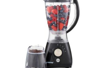 GEEPAS 2-in-1 Food Jug Blender & Smoothie Blender