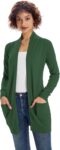GRACE KARIN Women Casual Open Front Cardigan Sweater with Pockets Knitted Midi Cardigans Sweater