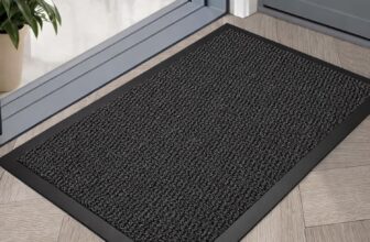 GULLAMBO Door Mats Indoor Absorbent, Non-Slip, Washable Door Mat for Back & Front Door, Patios- Stylish Low Profile, Rubber Backed Dust & Dirt Trapping Doormat, Barrier Mat (Anthracite, 40cm x 60cm)